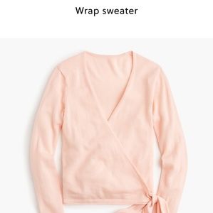Pink J.Crew Ballet Wrap Sweater